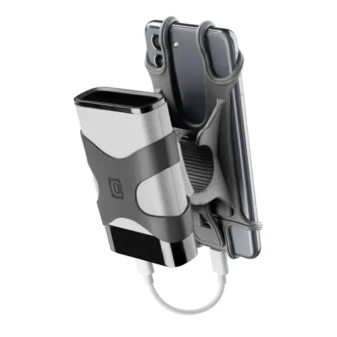 CellularLine Power Bank Univerzální držák pro mobilní telefony a powerbanku k upevnění na řidítka černá