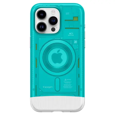 Spigen Classic C1 MagSafe ochranný kryt pro Apple iPhone 15 Pro bondi blue 