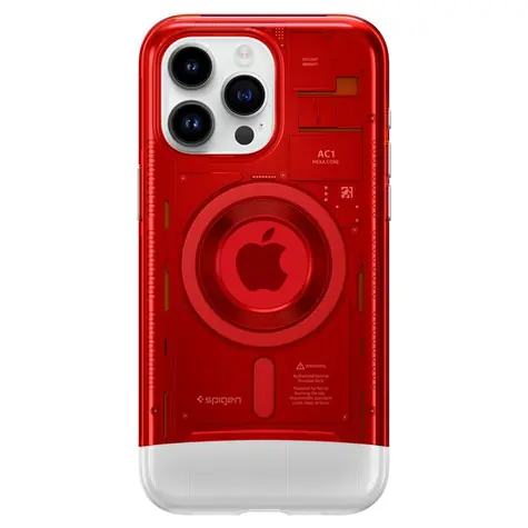 Spigen Classic C1 MagSafe ochranný kryt pro Apple iPhone 15 Pro ruby