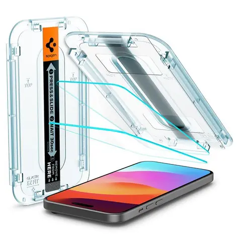 Spigen Glass tR EZ Fit 2 Pack ochranné sklo pro Apple iPhone 15 