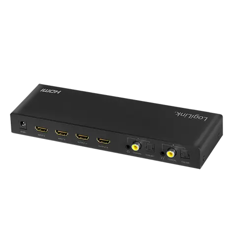 LogiLink HD0049 černá / HDMI rozbočovač / 2x vstup / 4x výstup / HDMI 1.4 / 2x Audio výstup