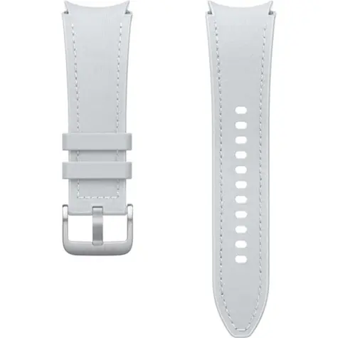 SAMSUNG Hybridní řemínek z eko kůže 20 mm (S/M) stříbrná