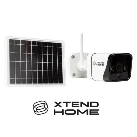 Xtend Home SO100 bílá / Venkovní kamera se solárním nabíjením / 1080p / 4mm / Wi-Fi / IP65 / IR 15m / Tuya CZ & SK