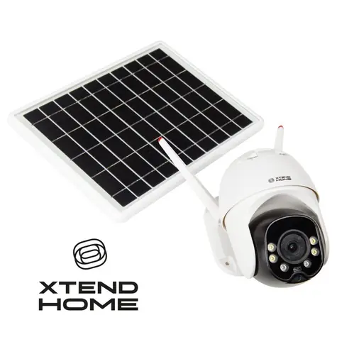 Xtend Home SO110 bílá / Venkovní kamera 4G se solárním nabíjením / 1080p / 4mm / Wi-Fi / IP65 / IR 15m / Tuya CZ & SK
