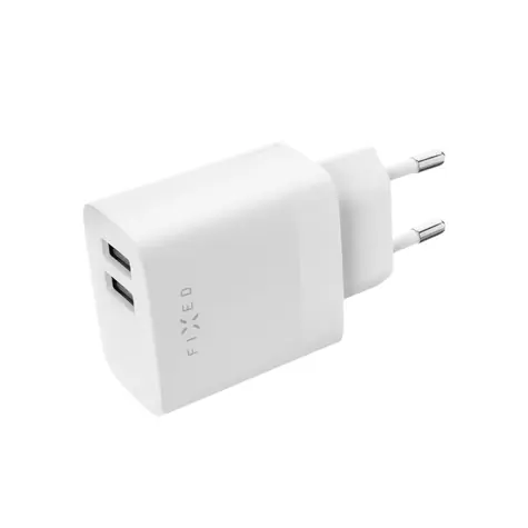 FIXED Smart Rapid Charge Síťová nabíječka s 2x USB výstupem (FIXC17N-2U-WH) bílá / 17W 