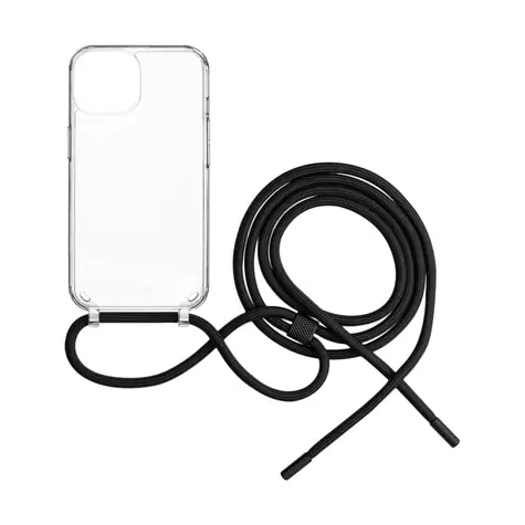 FIXED Pure Neck Pouzdro s černou šňůrkou na krk pro Apple iPhone 15 Plus