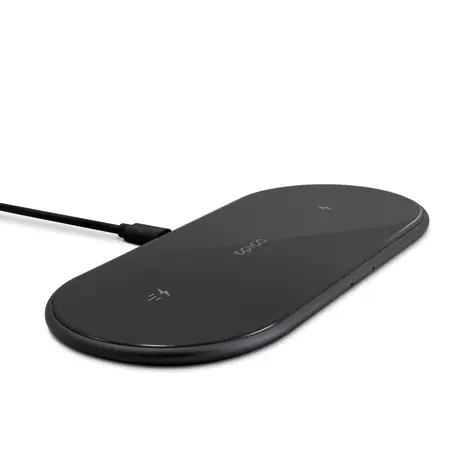 Epico Ultra Slim Dual Bezdrátová nabíjecí podložka černá / až 15W / Qi / pro až 2 zařízení