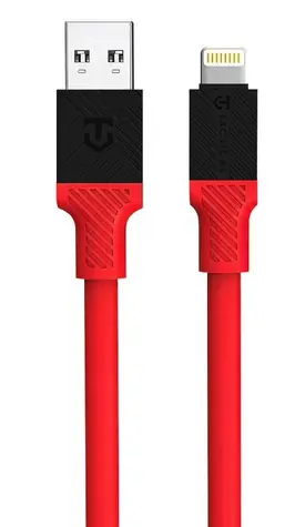 Tactical Fat Man Cable USB-A/Lightning 1m červená
