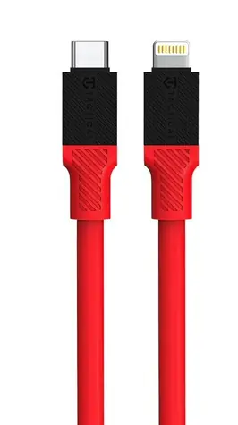 Tactical Fat Man Cable USB-C/Lightning 1m červená
