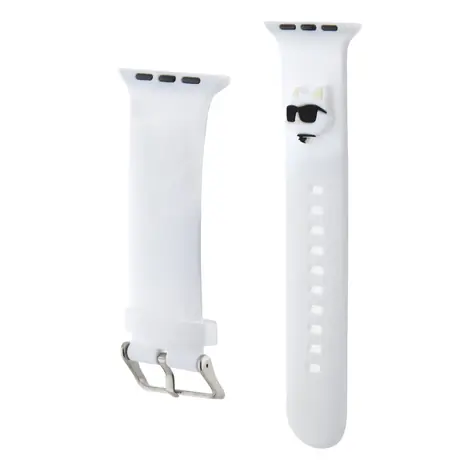 Karl Lagerfeld Choupette Head NFT Řemínek pro Apple Watch 38/40/41 bilá