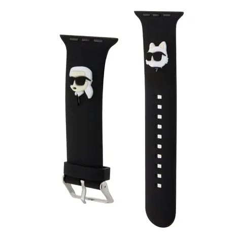 Karl Lagerfeld Karl and Choupette Head NFT Řemínek pro Apple Watch 42/44/45/49 černá