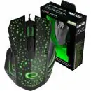 Esperanza EGM212 černo-zelená / herní optická myš / 2400 DPI / USB / 6 tlačítek + kolečko / pro praváky 