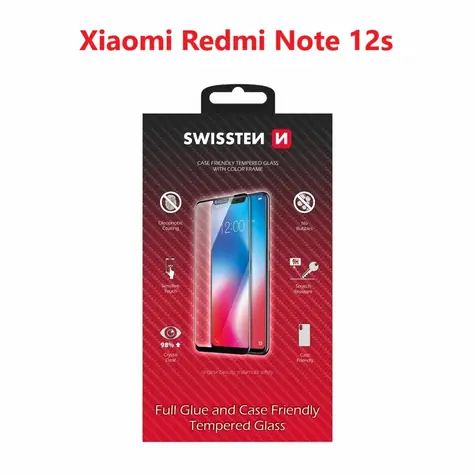 SWISSTEN FULL GLUE COLOR FRAME CASE FRIENDLY pro XIAOMI REDMI NOTE 12s černá