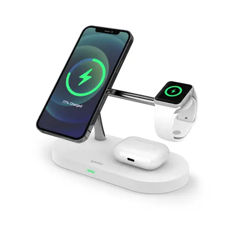 Epico Bezdrátová nabíječka Spello s podporou uchycení MagSafe bílá