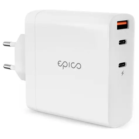 Epico USB-C nabíječka GaN 140W bílá / 2x USB-C / 1x USB-A