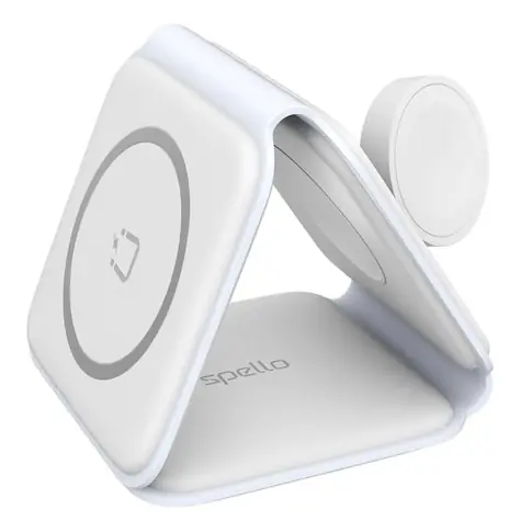Epico Skládací bezdrátová Magsafe nabíječka Spello 3v1 bílá
