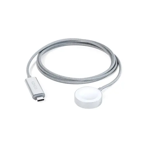 Epico USB-C magnetický rychlonabíjecí kabel pro Apple Watch 1.2m stříbrná