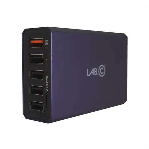LAB.C X5 Pro nabíjecí adaptér modrá / 5xUSB / 20W / smart IC 