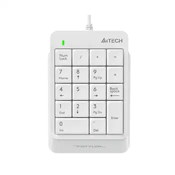 A4tech FSTYLER FK13P bílá / numerická klávesnice / USB / 1.5m
