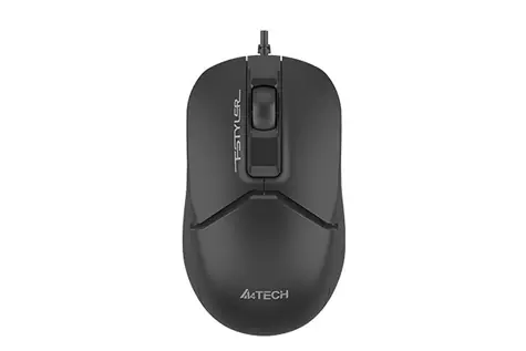 A4tech FM12ST černá / Kancelářská optická myš / 1200 DPI / 3tl. + kolečko / USB / 1.5 m