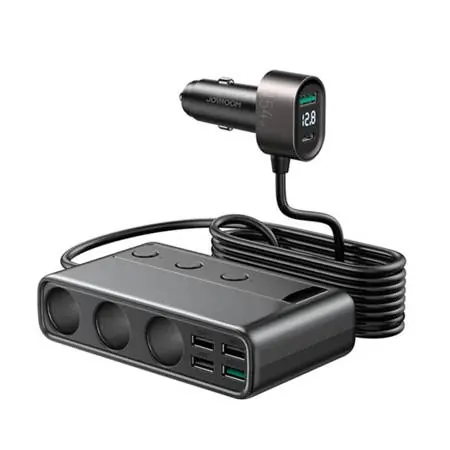Joyroom JR-CL06 Multi-Port černá / Nabíječka do auta multi-port / 5xUSB-A / USB-C / 154W 