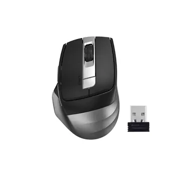 A4tech FSTYLER FB35CS šedá / Bezdrátová kancelářská optická myš / 2000 DPI / 2.4GHz / 6tl. + kolečko / Nano USB