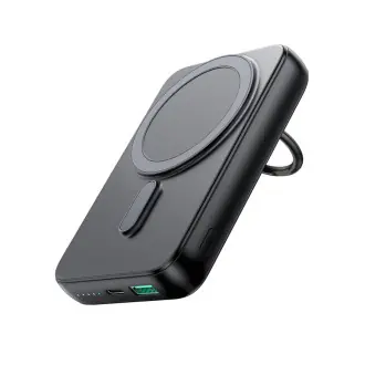 Joyroom JR-W050 černá / Magnetická power banka / bezdrátová / 10000mAh / USB-A / USB-C / 20W 