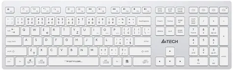 A4tech FBX50C bílá / Bezdrátová klávesnice / CZ/SK / Bluetooth 