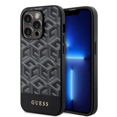 GUESS PU G Cube MagSafe Zadní Kryt pro Apple iPhone 15 Pro Max černá