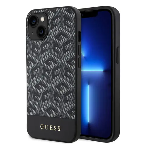 GUESS PU G Cube MagSafe Zadní Kryt pro Apple iPhone 15 černá