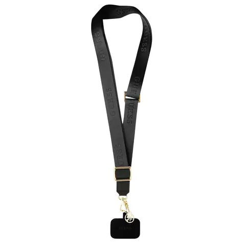 GUESS Crossbody Popruh Nylon 4G Charm černá