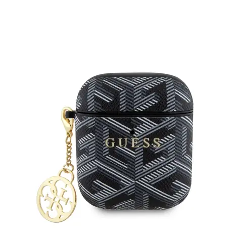 GUESS PU G Cube Charm Pouzdro pro Apple AirPods 1/2 černá