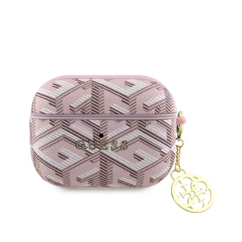 GUESS PU G Cube Charm Pouzdro pro Apple AirPods Pro růžová