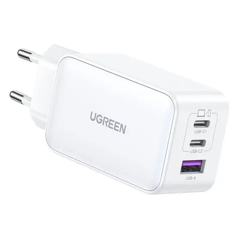 UGREEN Nexode bílá / nabiječka / 2x USB-C & USB-A / 65W