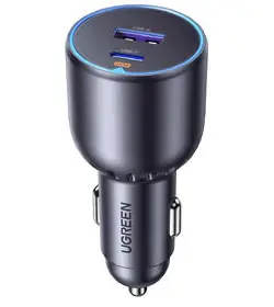 UGREEN Adaptér do auta šedá / 2x USB-A / 36W / QC 3.0 