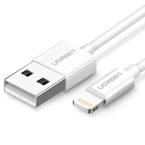 UGREEN Kabel USB-A (M) - Lightning (M) 2m bílá