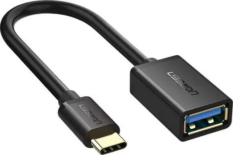UGREEN Kabel USB-C (M) - USB-A 3.0 (F) 0.15m černá