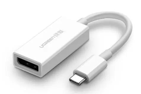 UGREEN Adaptér USB-C (M) - DisplayPort (F) 0.15m bílá