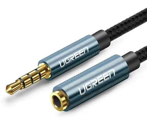 UGREEN AV118 Prodlužovací kabel 3.5mm Jack (M) - 3.5mm Jack (F) 2m modrá