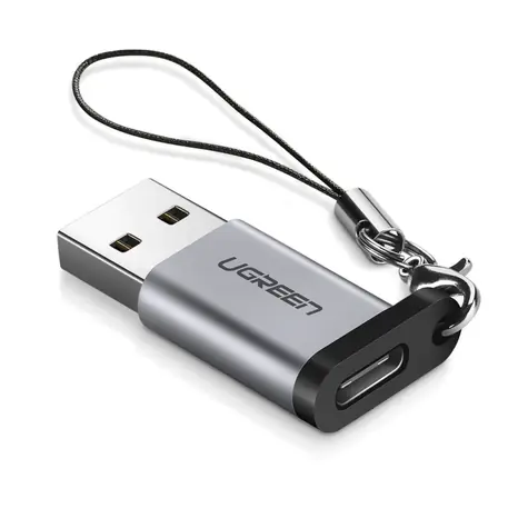 UGREEN Adaptér USB-A 3.0 (M) - USB-C (F) šedá