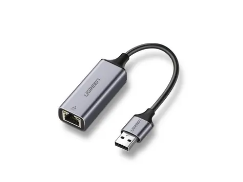 UGREEN Adaptér USB-A 3.0 (M) - RJ45 (F) šedá / 10/100/1000 / rychlost až 5Gbs