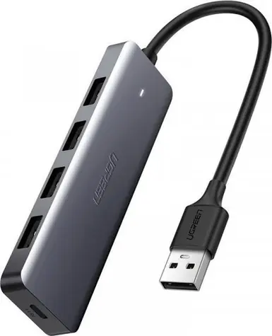 UGREEN CM219 Dokovací stanice šedá / 4x USB-A 3.2 / napájecí port Micro-USB