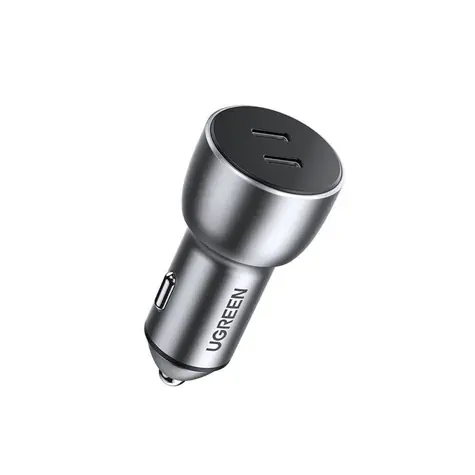 UGREEN 70594 Adaptér do auta šedá / 2x USB-C / 40W