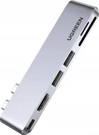 UGREEN 80856 Dokovací stanice pro MacBook Air/Pro šedá / 2x USB-A / 1x USB-C / 1x HDMI / čtečka karet TF & SD 