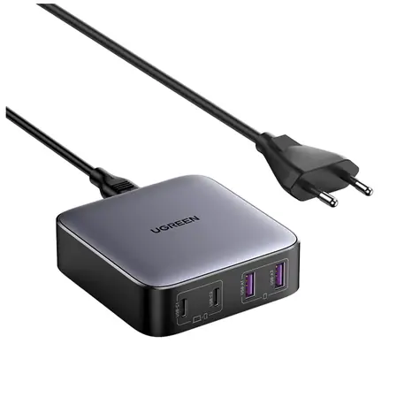UGREEN CD327 Nexode Nabíječka šedá / 2x USB-A / 2x USB-C / 65W