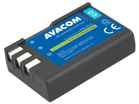 AVACOM Náhradní baterie Nikon EN-EL9 & EN-EL9A & EN-EL9E / Li-Ion / 7.2V / 1100mAh / 7.9Wh