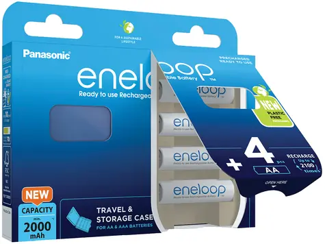 Panasonic Eneloop N Nabíjecí baterie AA 1900mAh 4ks / Ni-MH / Blistr + CASE