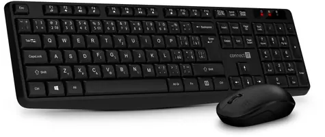 CONNECT IT OfficeBase Wireless Combo černá / Set bezdrátová klávesnice + myš / CZ layout / 1000DPI