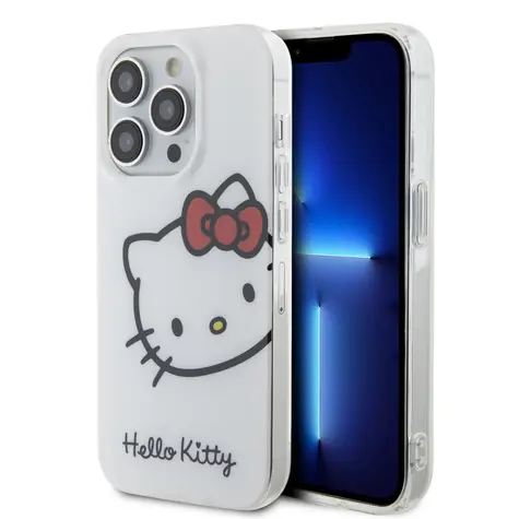 Hello Kitty IML Head Logo Zadní Kryt pro Apple iPhone 13 Pro bílá 