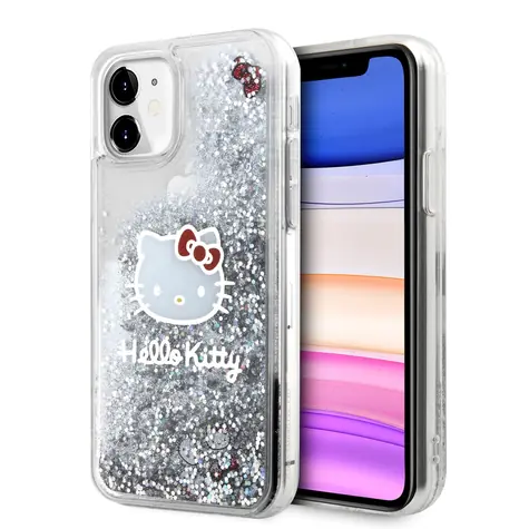 Hello Kitty Liquid Glitter Electroplating Head Logo Zadní Kryt pro Apple iPhone 11 transparentní